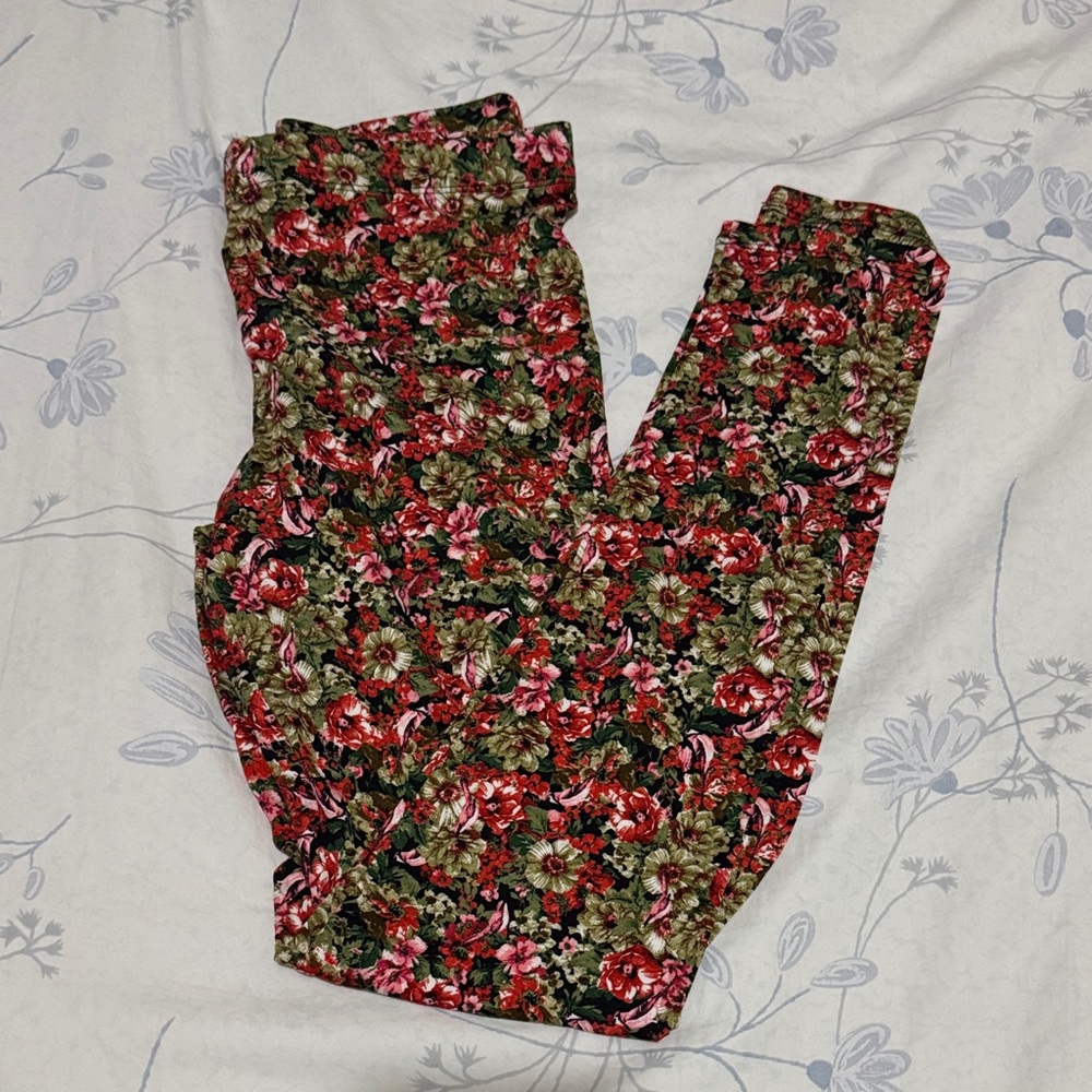 MNG Collection Women Floral Printed Leggings (Size: 6)